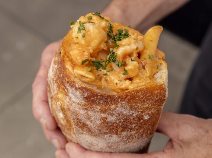 Palm Springs Pastwich at Acrisure Arena — TRIO Restaurant’s bold new fusion of pasta and sandwich redefining comfort food.